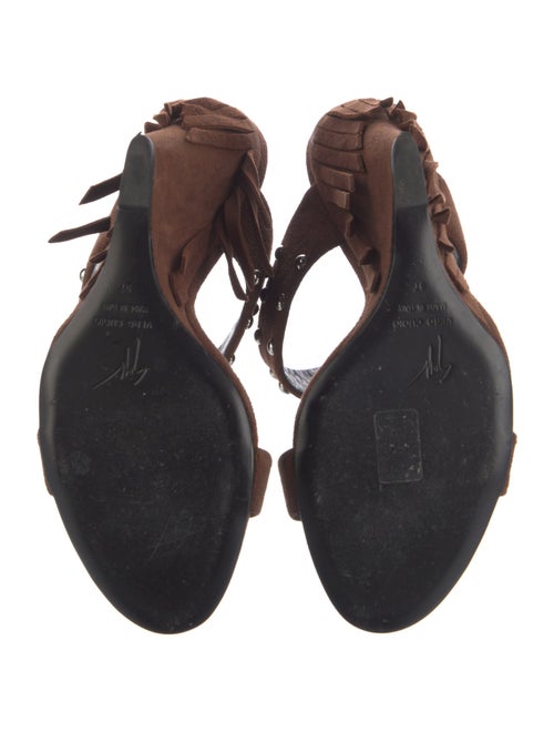 Giuseppe Zanotti Suede Studded Accents Slides