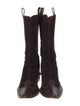 Giuseppe Zanotti Suede Leather Trim Embellishment Boots