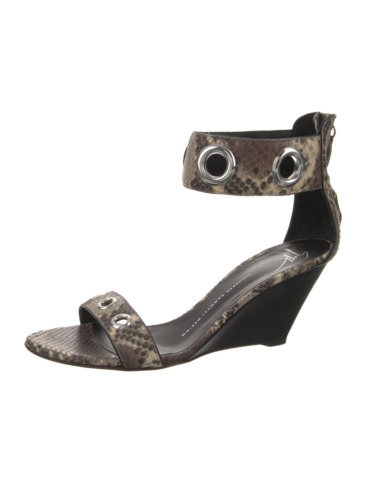 Giuseppe Zanotti Leather Animal Print Sandals