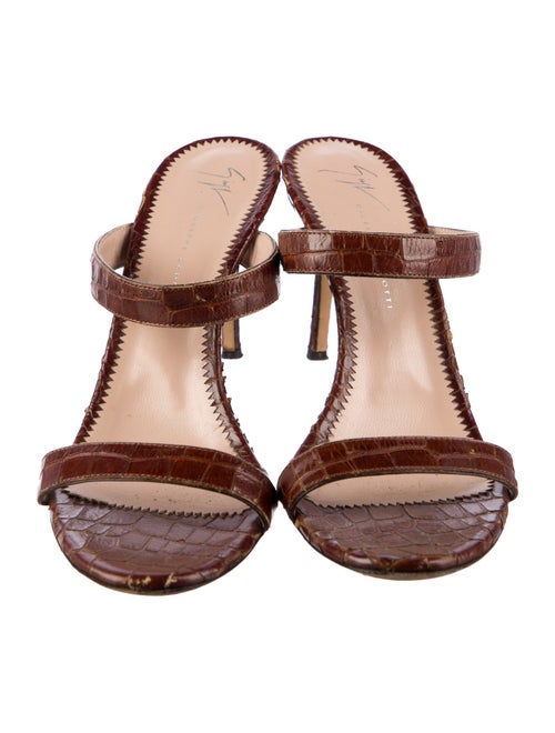 Giuseppe Zanotti Leather Animal Print Slides