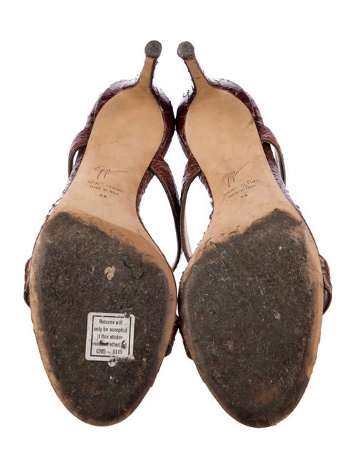 Giuseppe Zanotti Leather Animal Print Slides