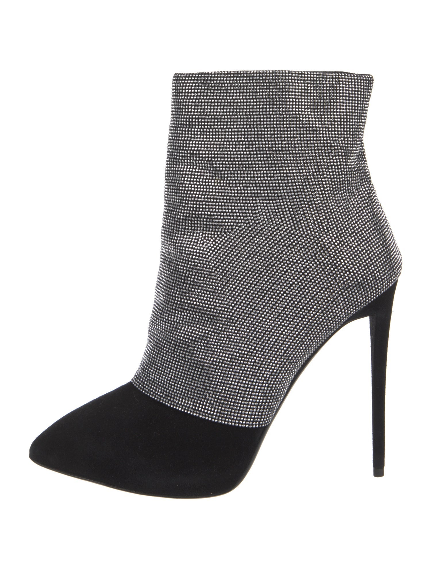 Giuseppe Zanotti Suede Plaid Print Sock Boots