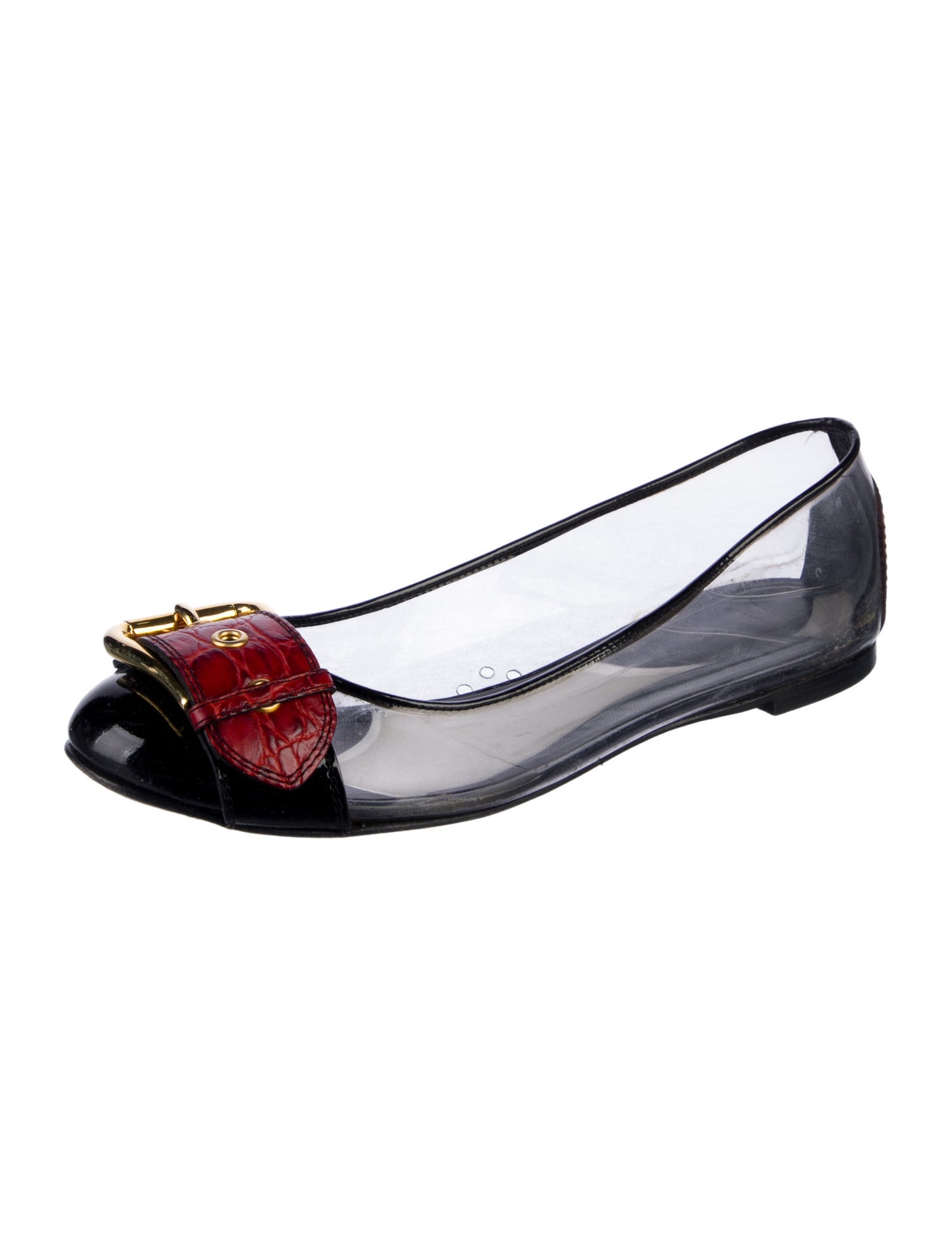 Giuseppe Zanotti PVC Colorblock Pattern Ballet Flats
