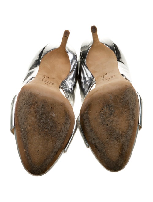 Giuseppe Zanotti Patent Leather Leather Trim Embellishment Slides