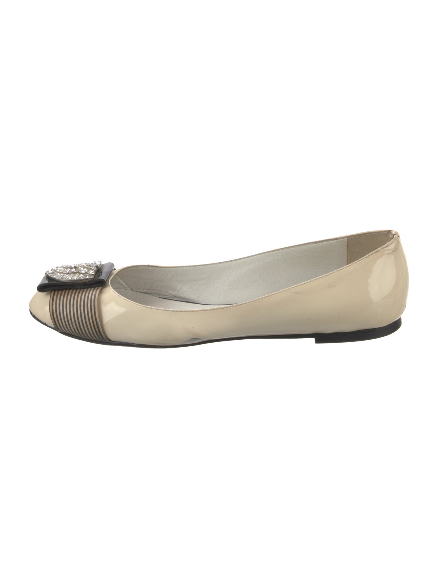 Giuseppe Zanotti Leather Crystal Embellishments Flats