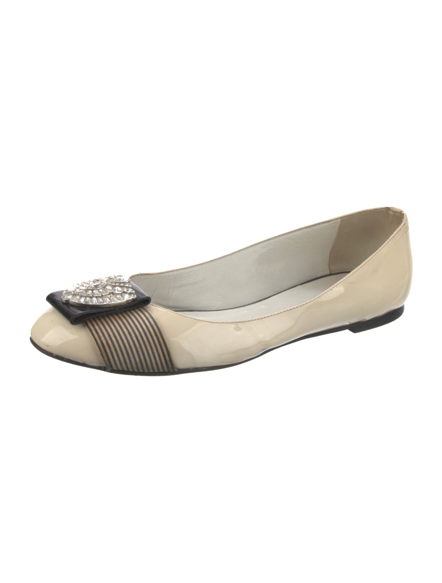 Giuseppe Zanotti Leather Crystal Embellishments Flats