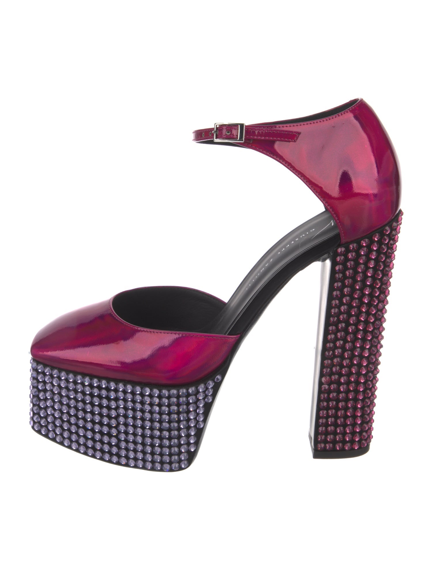 Giuseppe Zanotti Satin Colorblock Pattern D'Orsay Pumps