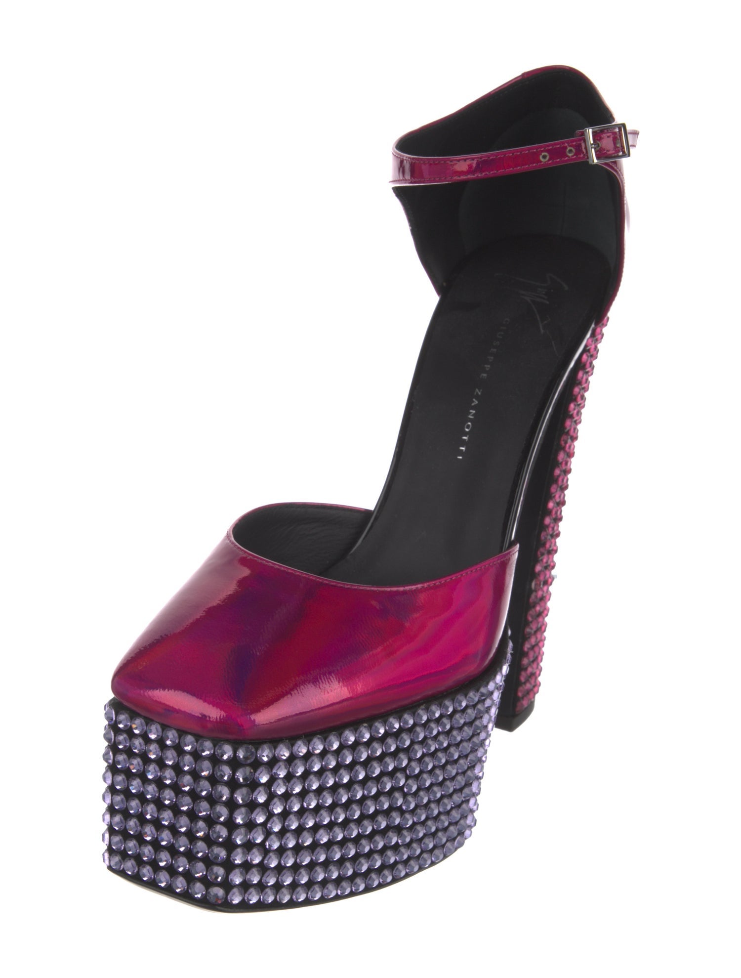 Giuseppe Zanotti Satin Colorblock Pattern D'Orsay Pumps