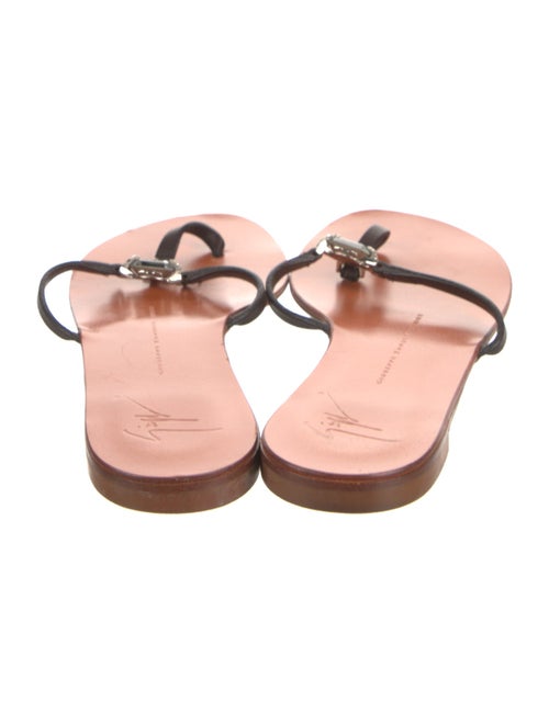 Giuseppe Zanotti Leather Crystal Embellishments Slides