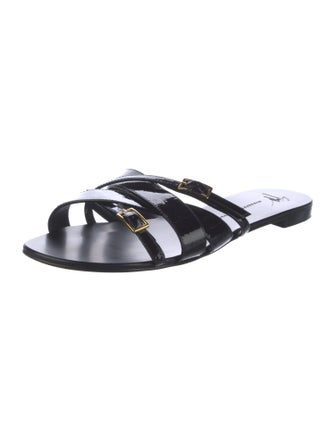 Giuseppe Zanotti Patent Leather Slides