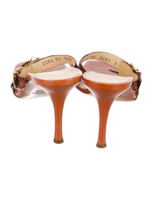 Giuseppe Zanotti Snakeskin Animal Print Slides