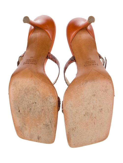 Giuseppe Zanotti Snakeskin Animal Print Slides