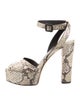 Giuseppe Zanotti Leather Animal Print Slingback Pumps