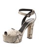 Giuseppe Zanotti Leather Animal Print Slingback Pumps