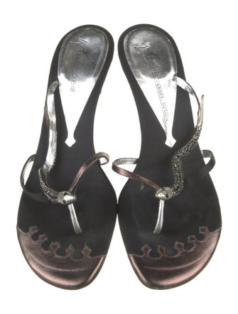 Giuseppe Zanotti Satin Printed Slides