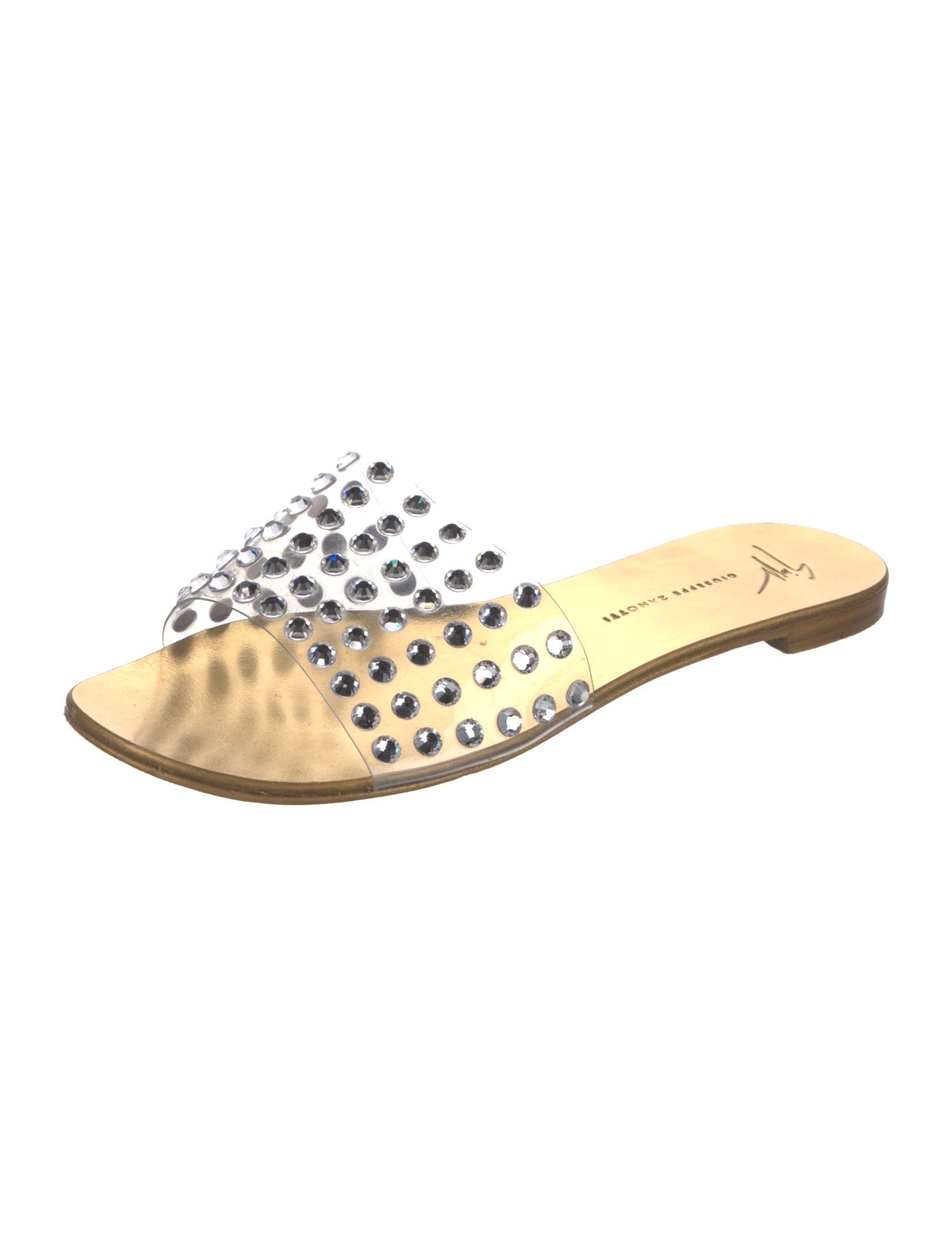 Giuseppe Zanotti PVC Crystal Embellishments Slides
