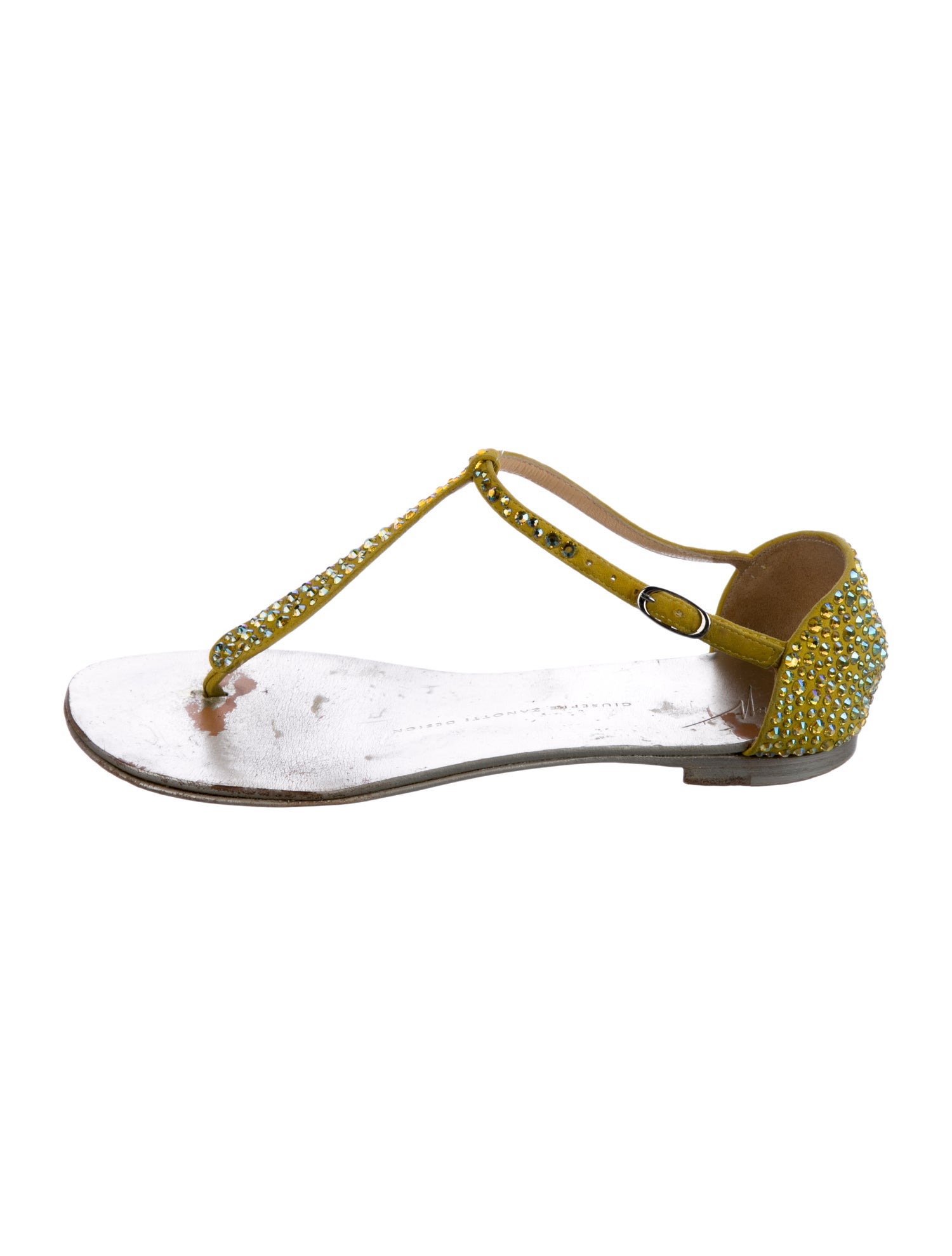 Giuseppe Zanotti Suede Animal Print T-Strap Sandals