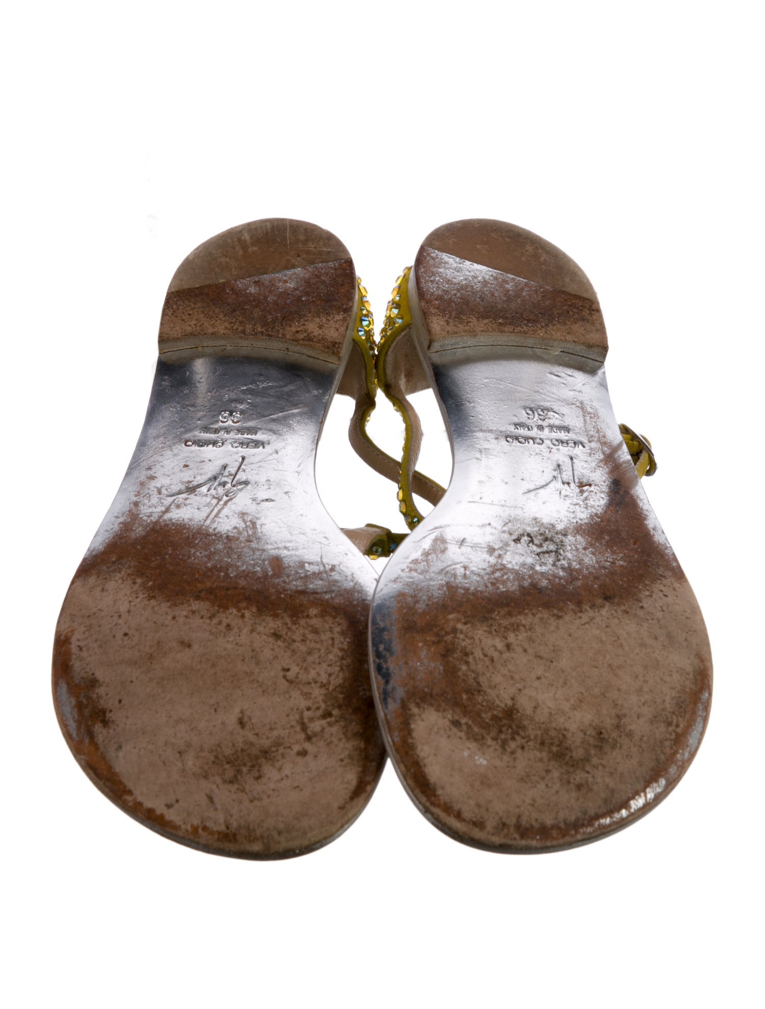 Giuseppe Zanotti Suede Animal Print T-Strap Sandals