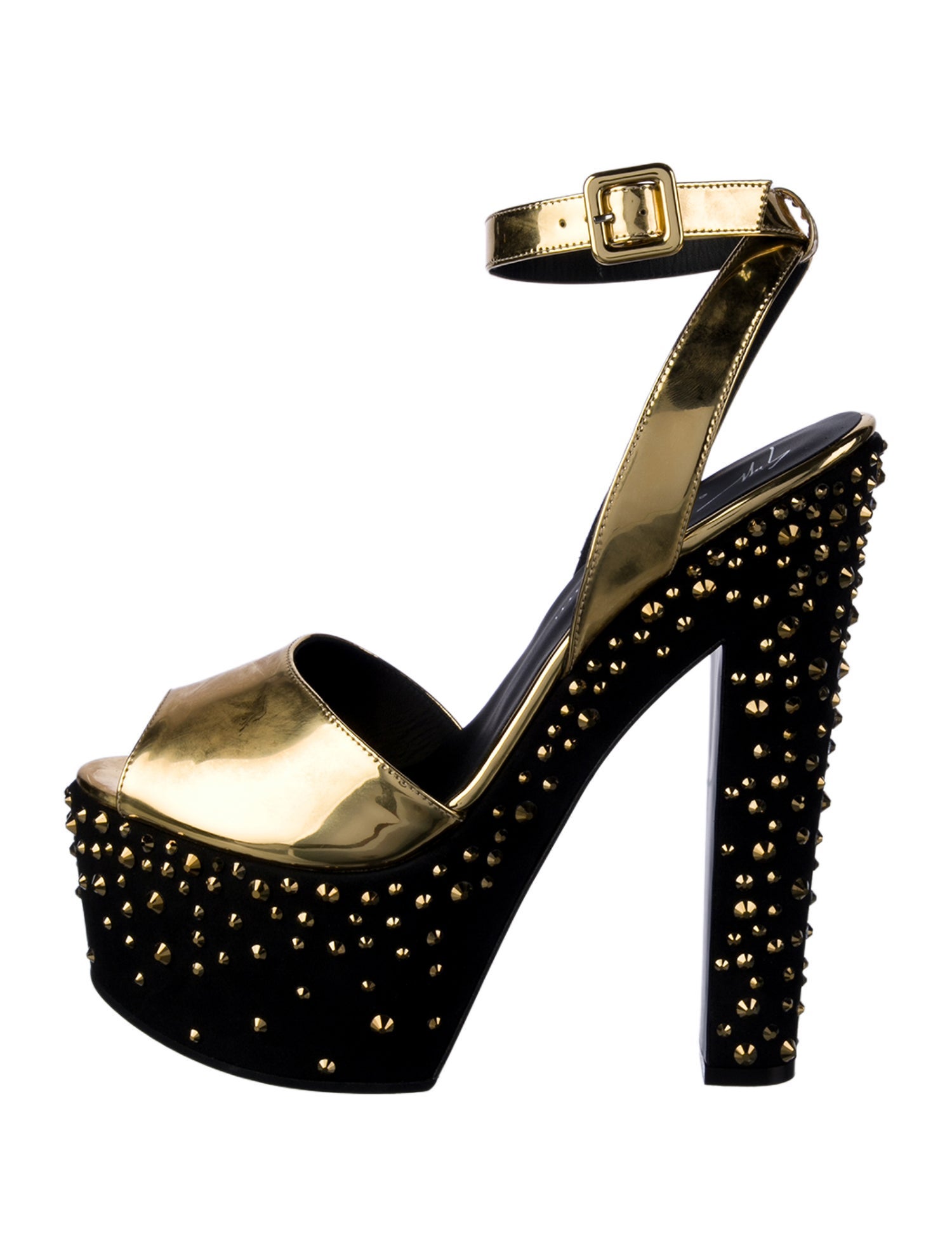 Giuseppe Zanotti Leather Studded Accents Sandals