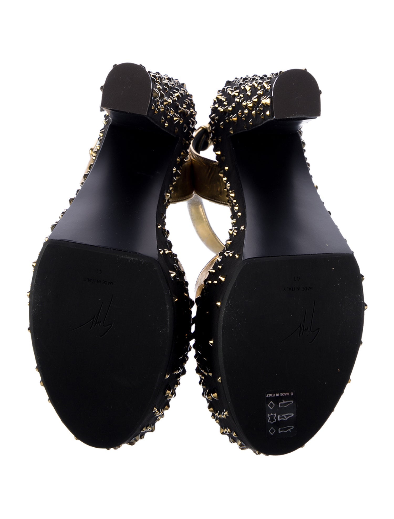 Giuseppe Zanotti Leather Studded Accents Sandals