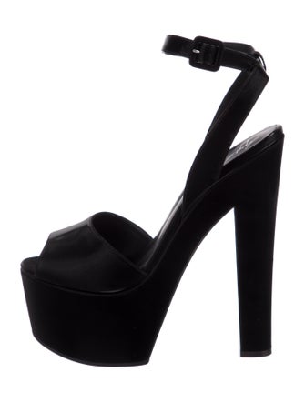 Giuseppe Zanotti Satin Slingback Sandals