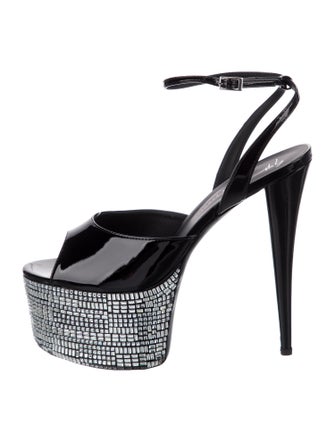 Giuseppe Zanotti Patent Leather Slingback Sandals