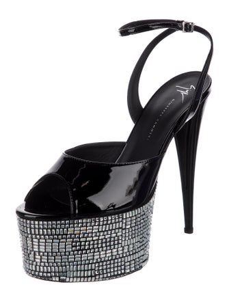 Giuseppe Zanotti Patent Leather Slingback Sandals
