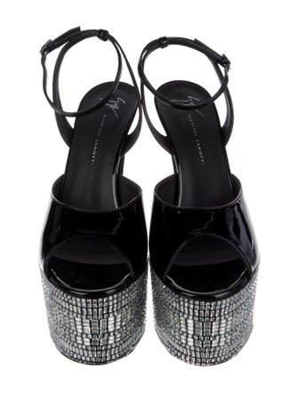 Giuseppe Zanotti Patent Leather Slingback Sandals