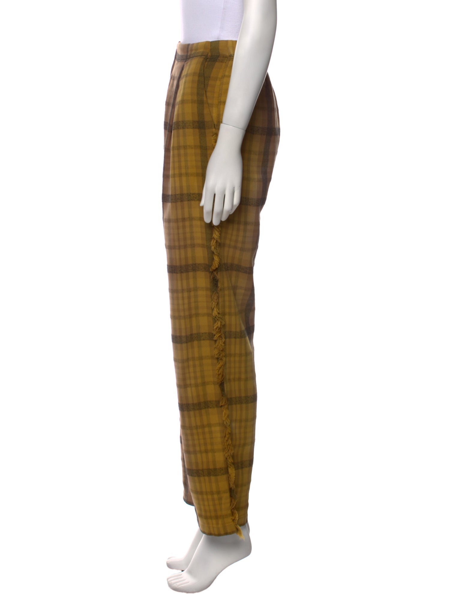 Giuseppe Zanotti Plaid Print Wide Leg Pants