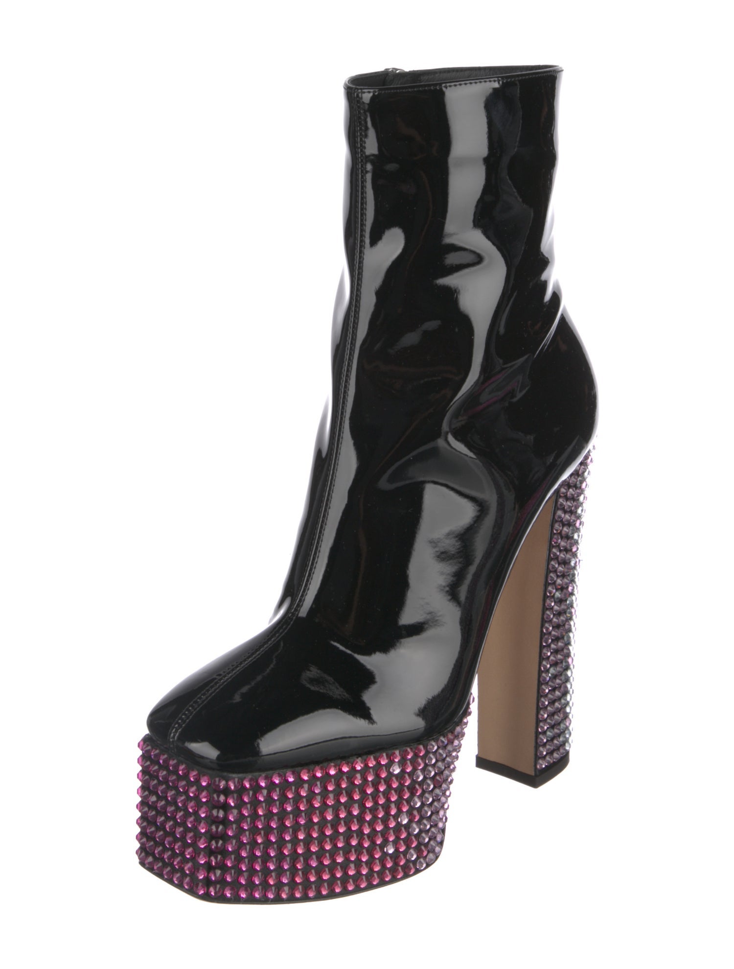 Giuseppe Zanotti Patent Leather Sock Boots w/ Tags