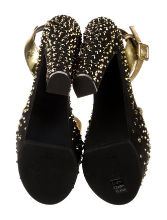 Giuseppe Zanotti Patent Leather Studded Accents Sandals