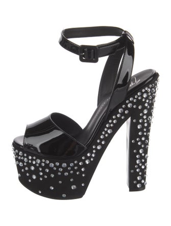 Giuseppe Zanotti Patent Leather Slingback Sandals