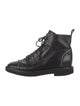 Giuseppe Zanotti Leather Colorblock Pattern Combat Boots