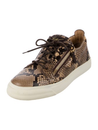 Giuseppe Zanotti Leather Animal Print Sneakers
