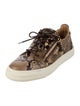 Giuseppe Zanotti Leather Animal Print Sneakers