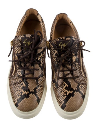 Giuseppe Zanotti Leather Animal Print Sneakers