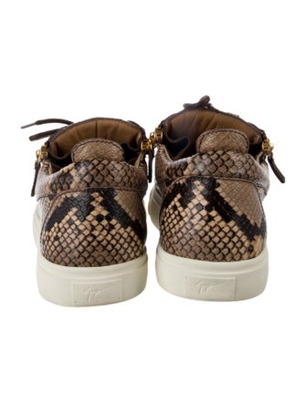 Giuseppe Zanotti Leather Animal Print Sneakers