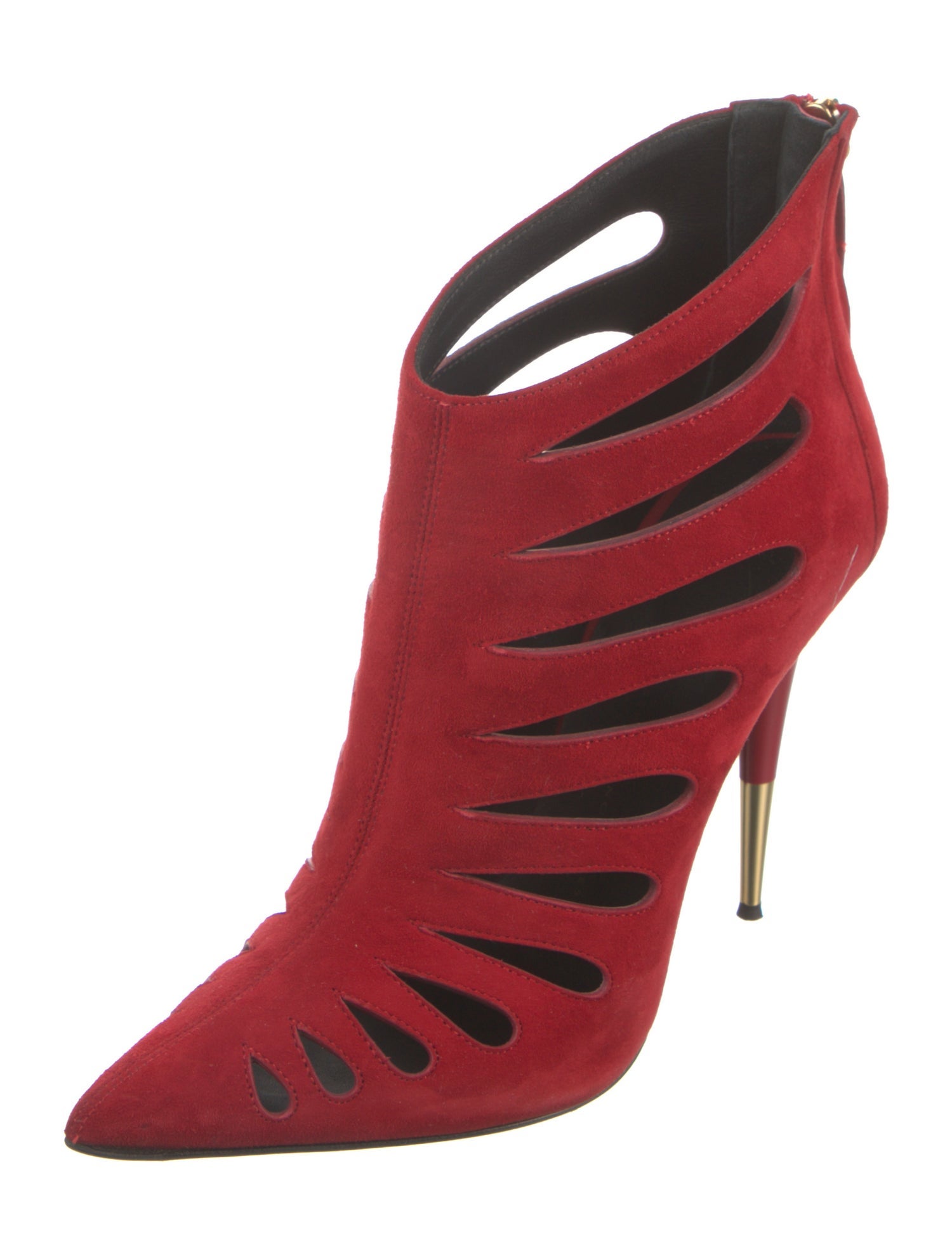 Giuseppe Zanotti Suede Cutout Accent Lace-Up Boots