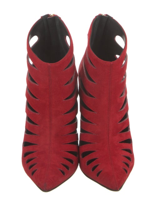 Giuseppe Zanotti Suede Cutout Accent Lace-Up Boots