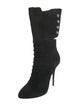 Giuseppe Zanotti Suede Crystal Embellishments Lace-Up Boots