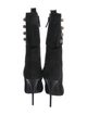 Giuseppe Zanotti Suede Crystal Embellishments Lace-Up Boots