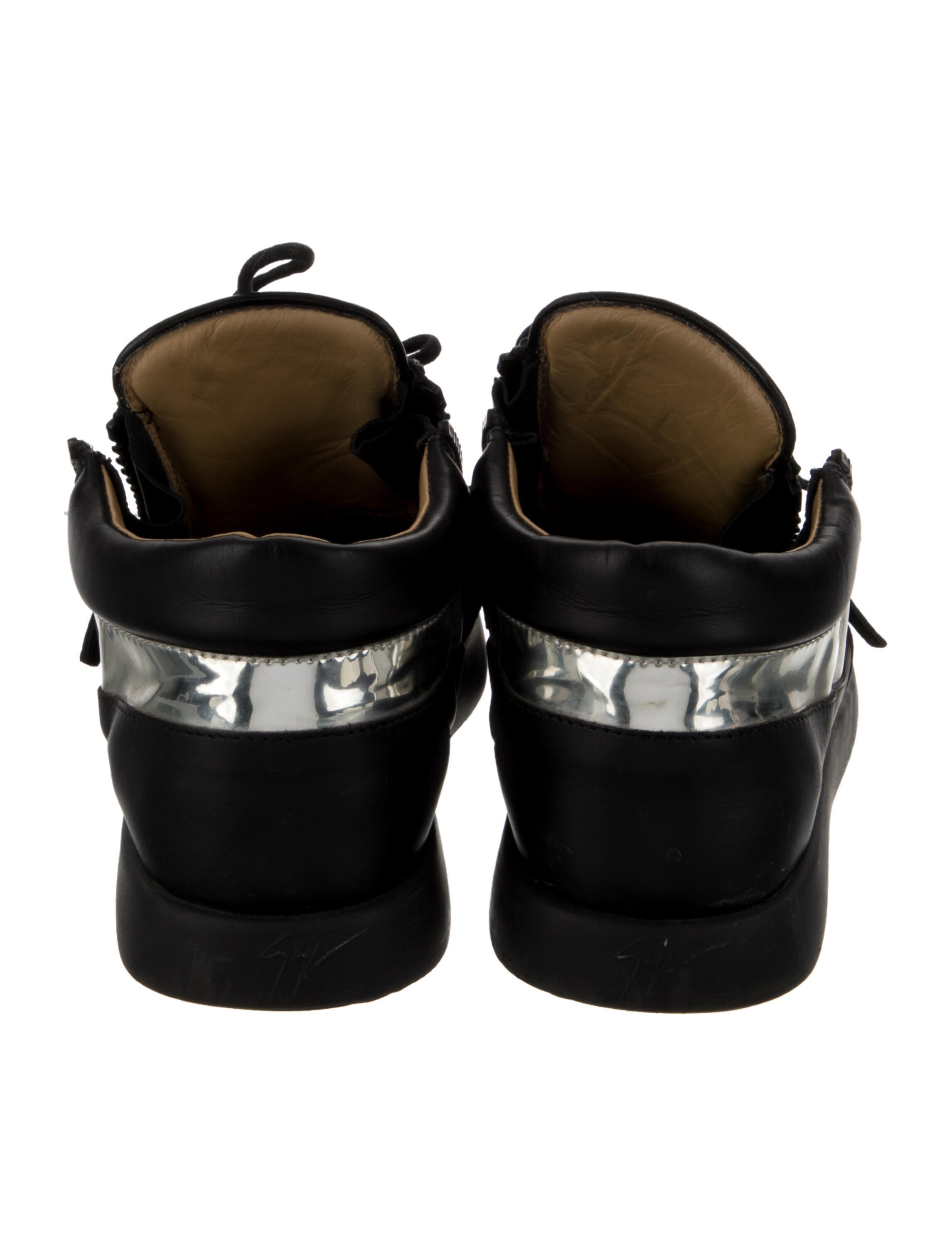 Giuseppe Zanotti Leather Colorblock Pattern Sneakers