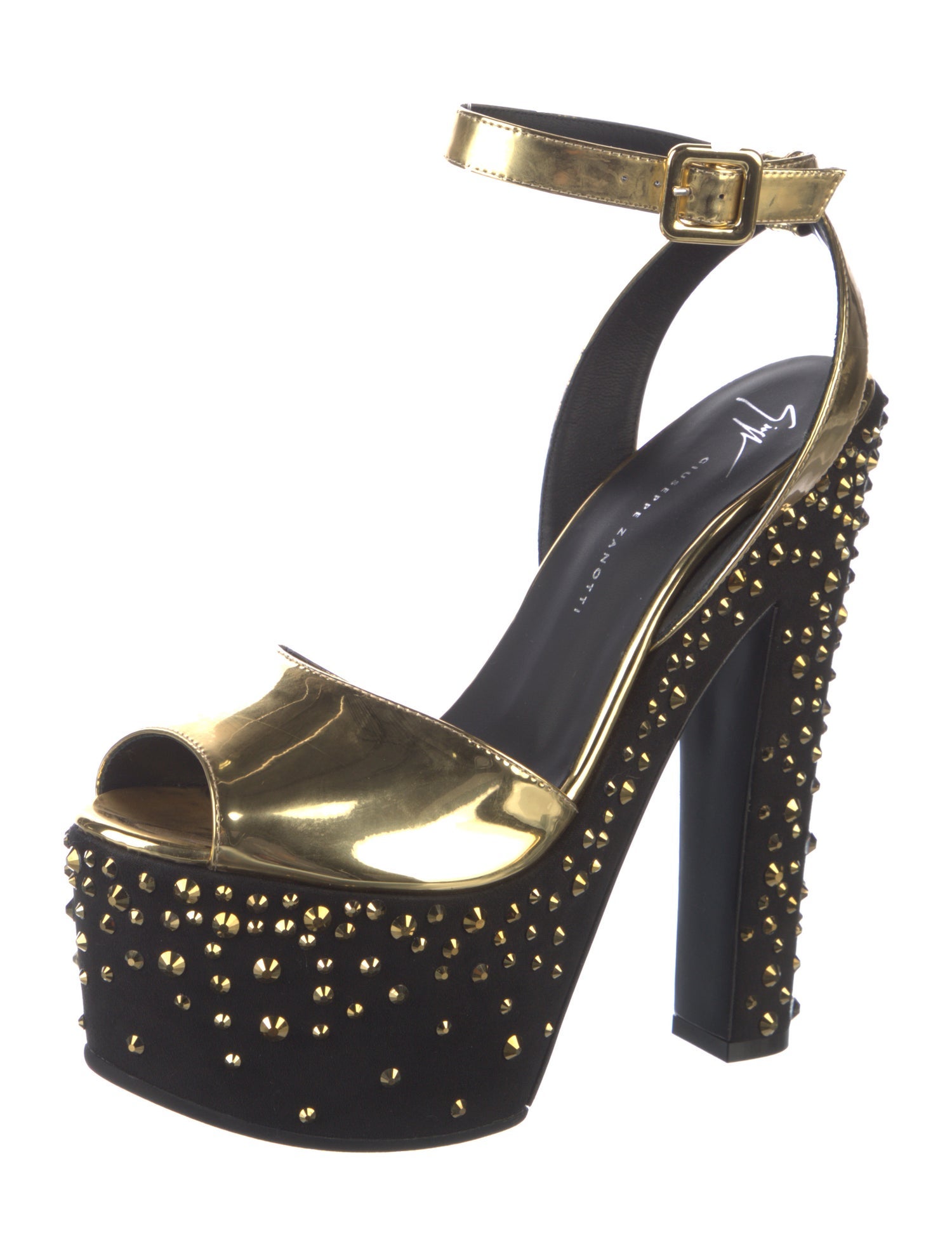 Giuseppe Zanotti Leather Studded Accents Sandals