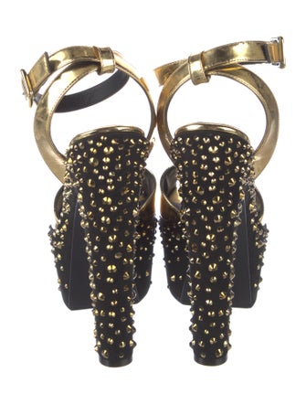 Giuseppe Zanotti Leather Studded Accents Sandals