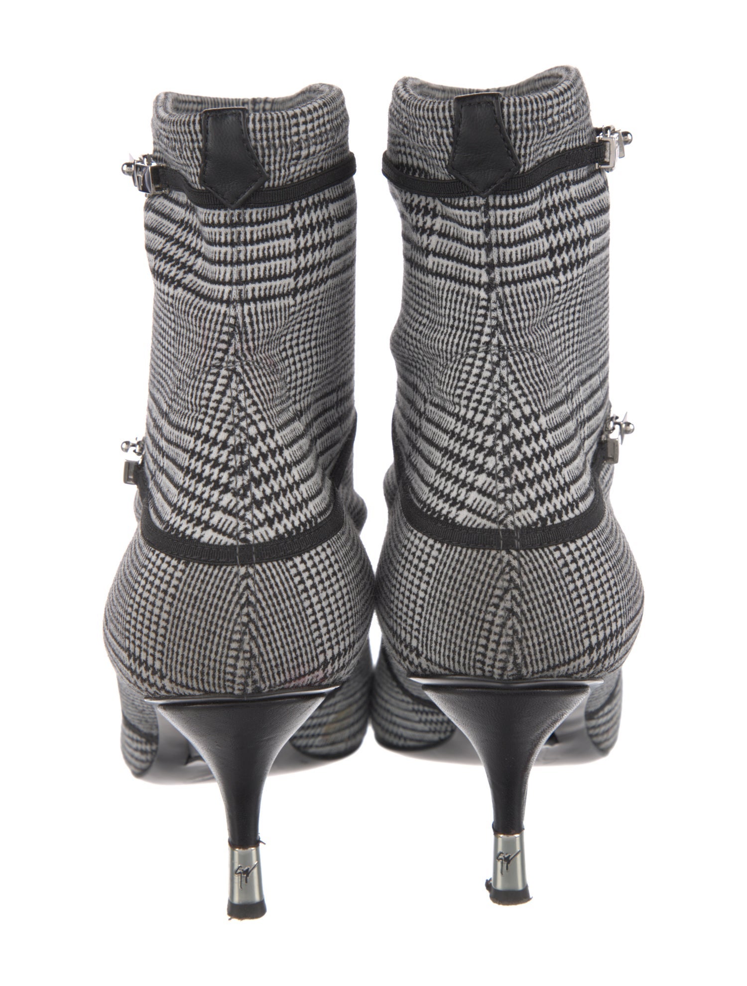 Giuseppe Zanotti Houndstooth Print Sock Boots