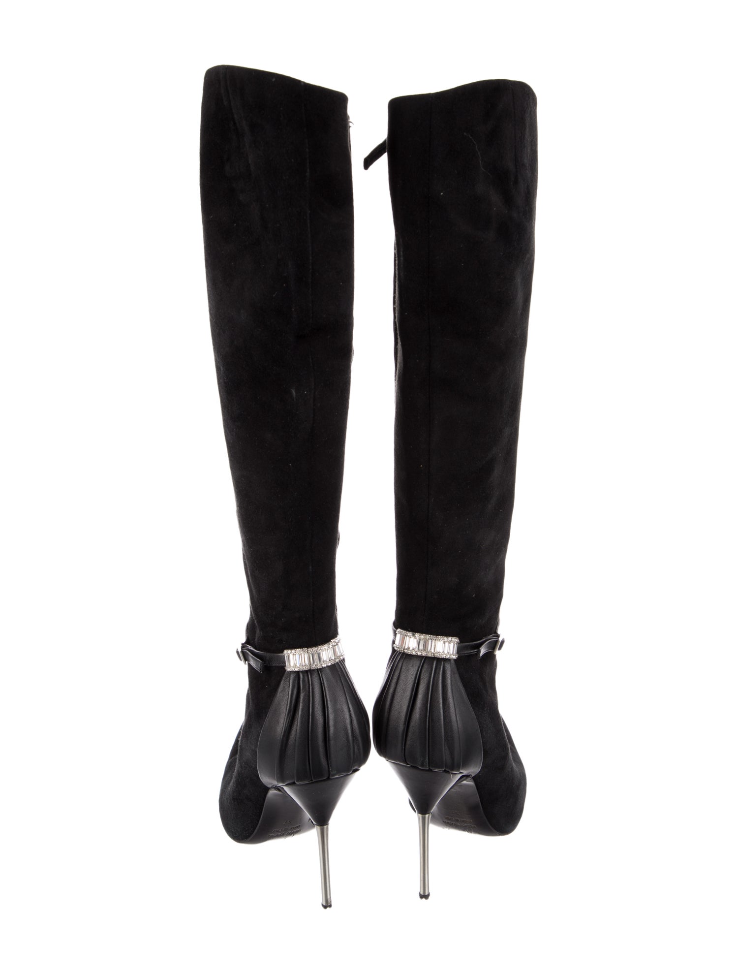 Giuseppe Zanotti Suede Crystal Embellishments Boots