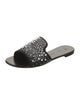 Giuseppe Zanotti Satin Crystal Embellishments Slides