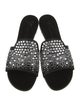 Giuseppe Zanotti Satin Crystal Embellishments Slides
