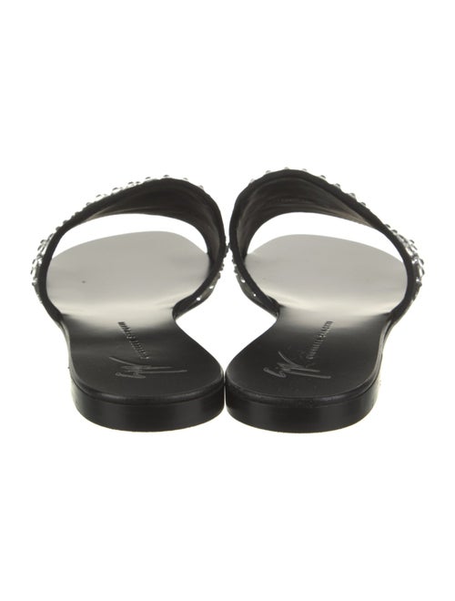 Giuseppe Zanotti Satin Crystal Embellishments Slides