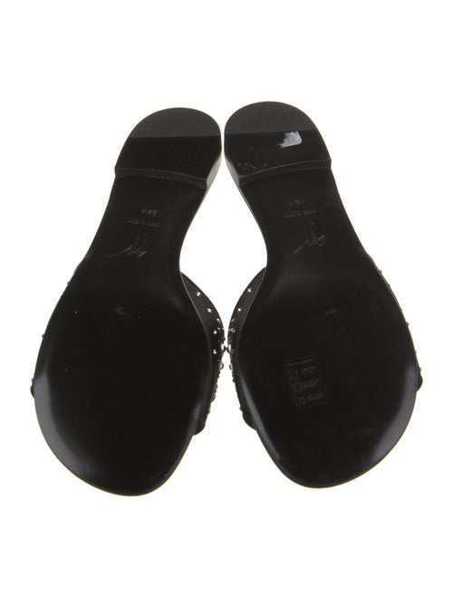 Giuseppe Zanotti Satin Crystal Embellishments Slides